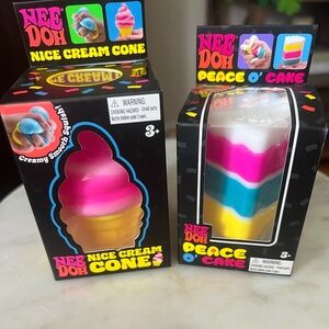 The SWEETEST Set - NeeDoh Nice Cream Cone and Peace O’ Cake